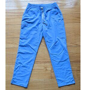 FIGS Ceil Blue Womens Large High Waisted Isabel Wide Leg Scrub Pants